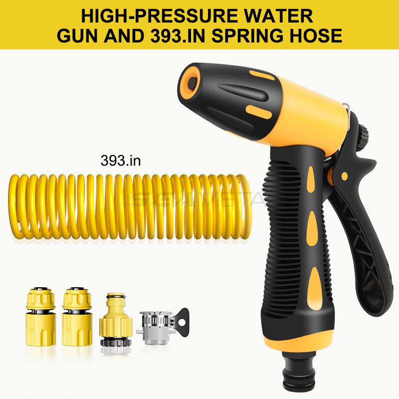 

SEAMETAL Telescopic Water Pipe Car Wash Water Gun High Pressure Adjustable Spray Nozzle Clean Kit Extension Hose Car Washer Gun