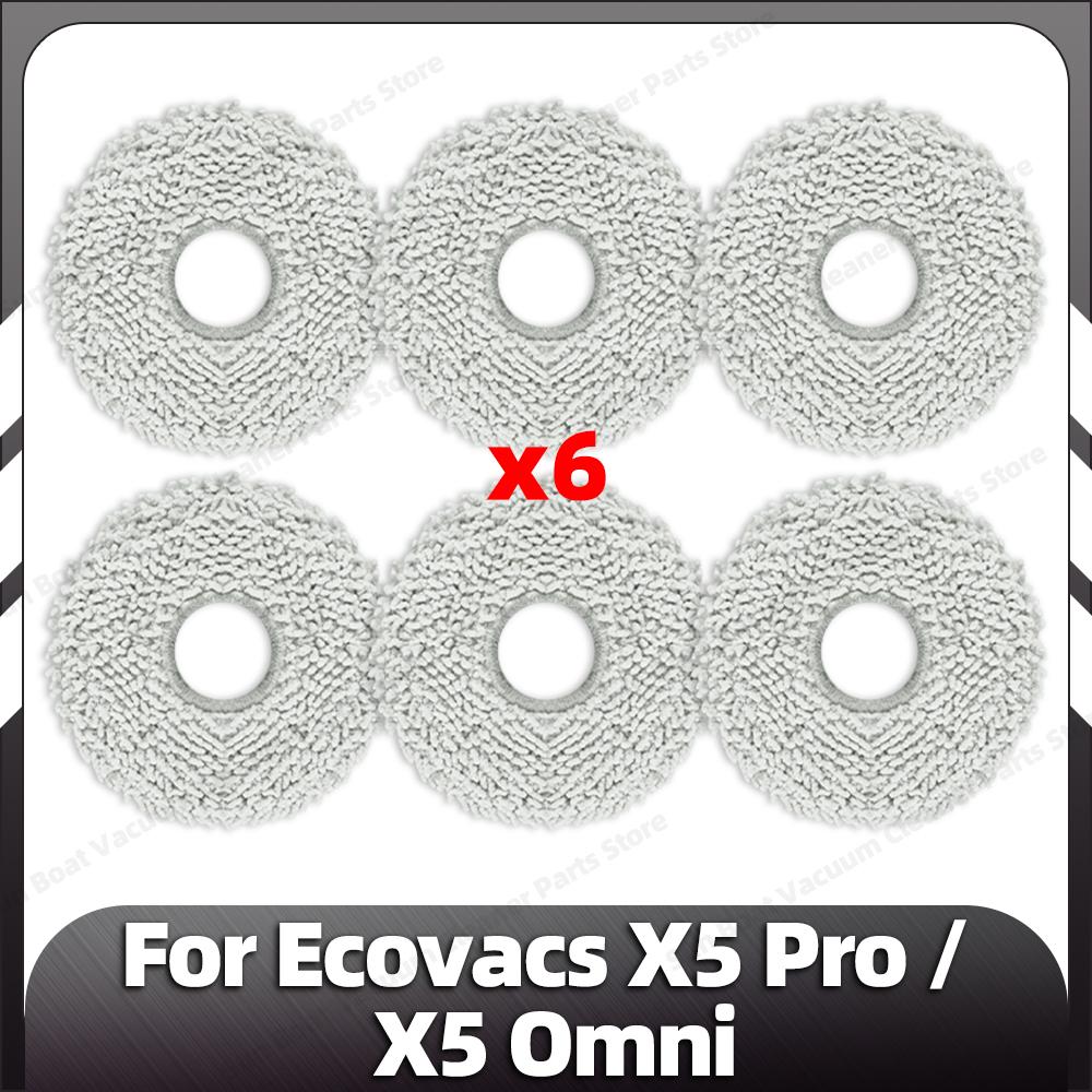Compatible for Ecovacs X5 Pro / X5 Omni Replacement Main Side Brush HEPA Filter Mop Pads Dust Bags Spare Parts Accessories