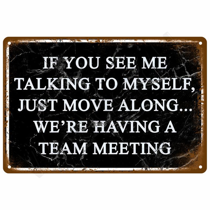 Vintage Metal Plate Tin Sign Plates Bar Retro Metal Sign Wall Art Mural Aesthetic Room Home Decor Items Poster Garage Decorat