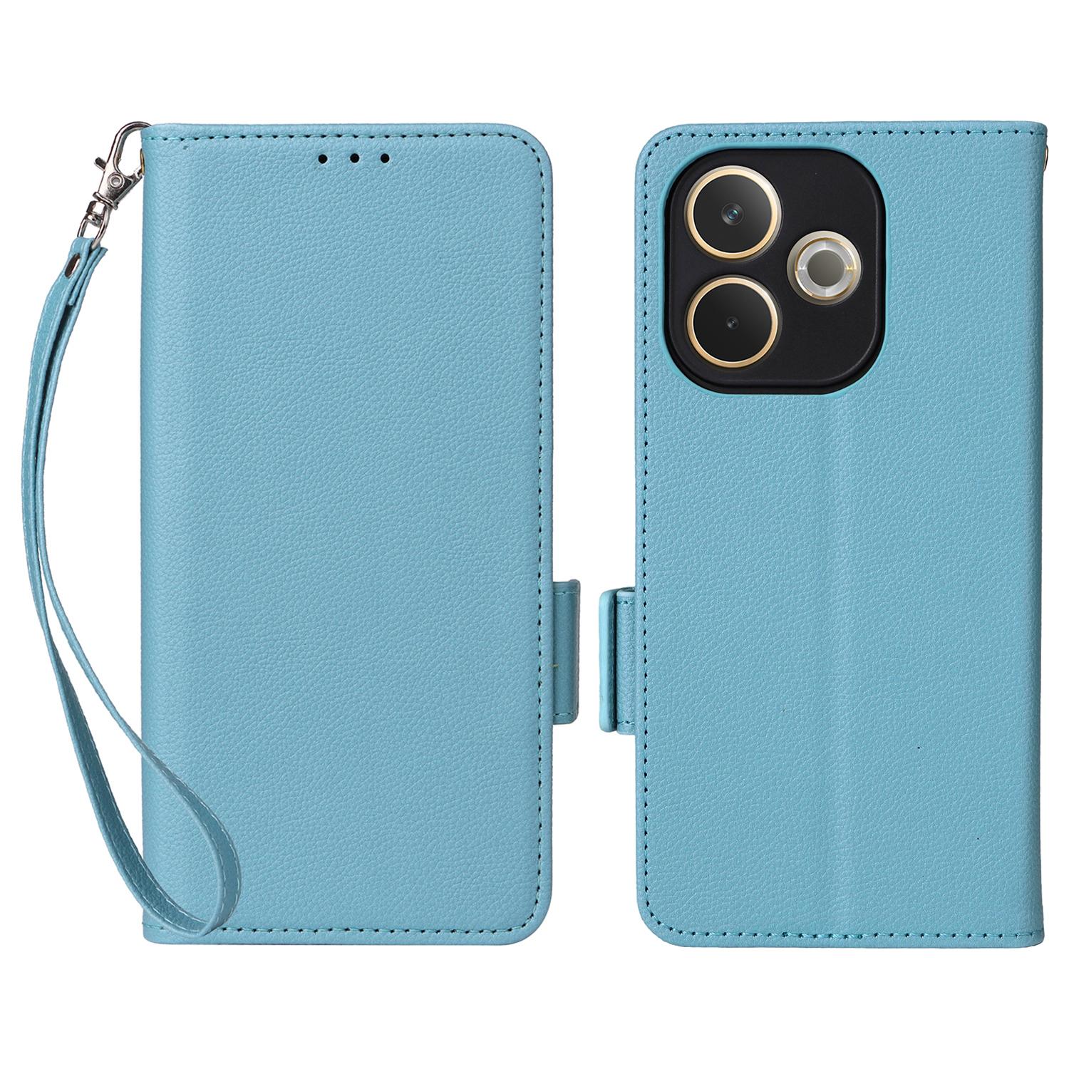 

Для Oppo A5 Pro 4G (Глобальний)/5G (Глобальний)/A5 Energy 5G (Китай) Чохол з ремінцем на зап ястя Текстура лічі Шкіра PU Гаманець Чохол для телефону E