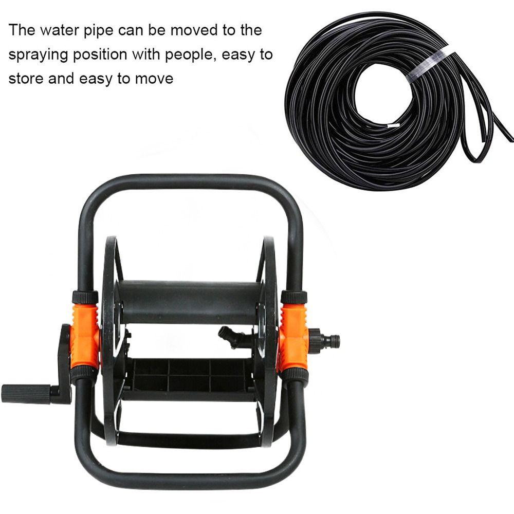 35 Metri Tub de Apă Cărucior cu Role Ușor de Mânuit Raft de Depozitare pentru Furtun de Grădină Tambur Furtun Frânghie