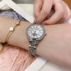 Fashion Steel Belt Wind Diamond Trend Personality Girls Shell Face Ladies Watch Women