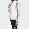 Adidas Three-Stripe Sports Hooded Jacket Women Outerwear White FM9257