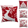 Christmas Decor Pillow Cover With Plush Material For Living Room Festive Decor