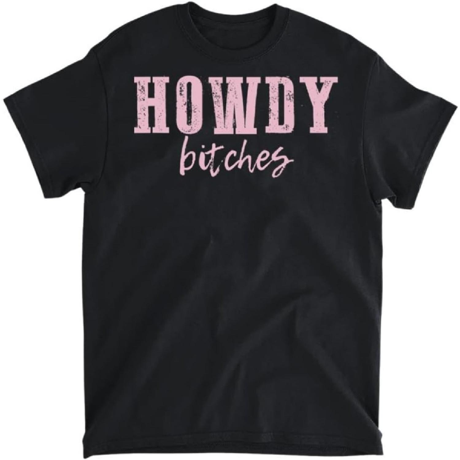 DHPSHOP Vintage Howdy Bitches Rodeo Western Country Southern Cowgirl T-Shirt, Long Sleeve Shirt, Sweatshirt, Hoodie Unisex Adult Size Made in Canada XXXXXL разноцветный