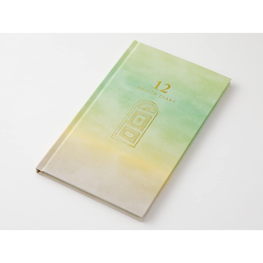 DESIGNPHIL MIDORI 12899006 Diary, 12-Month Spread, Green,