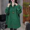 Elegante Camisa de Manga Larga de Otoño Corte Holgado Casual Chic Blusa Adelgazante para Mujer Moderna y Versátil