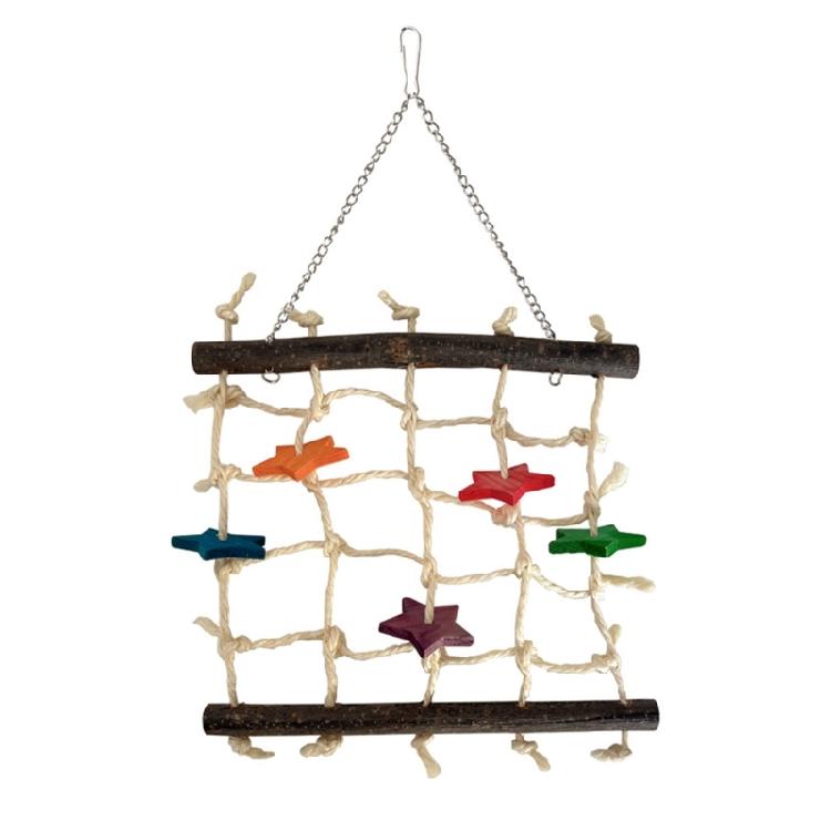 Woven Parrots Climbing Toy Bird Chewing Fitness Toy Parrots Climbing Net for Indoor and Outdoor Bird Habitats 1