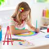 5Pcs Triangle Easel Mini Stand Kids Art Display Small Drawing Easel with Bright Colors 15.5cm Plastic Sketching Easel