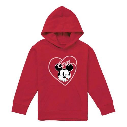 Disney Childrens/Kids Love Mickey Mouse Kiss Pullover Hoodie