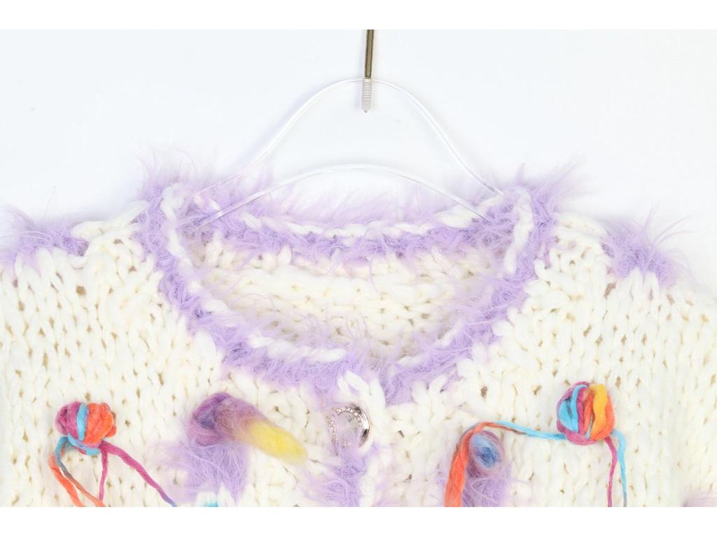 European Style Hand-Knitted Women's Long Sleeve Cardigan Sweater