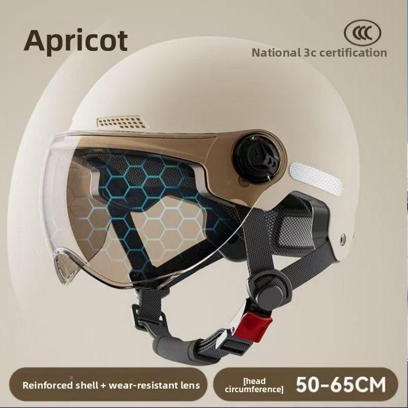 Fashion Classic Lightweight Helmet Men and Women Summer Sun Protection UV Protection Breathable Four Seasons Battery Motorcycle Half Helmet