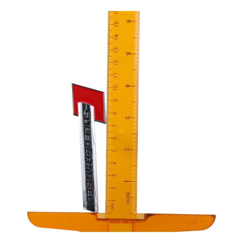 Qicarkey 3 ks Kovový emblém Supercharger 3D Logo Písmeno Auto Znak Nálepka Auto Zadní