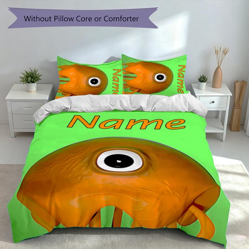 3pcs Custom Name Garten Of Banban Set,Includes 1 Duvet Cover and 2 Pillowcases,All-season Bedroom Decor