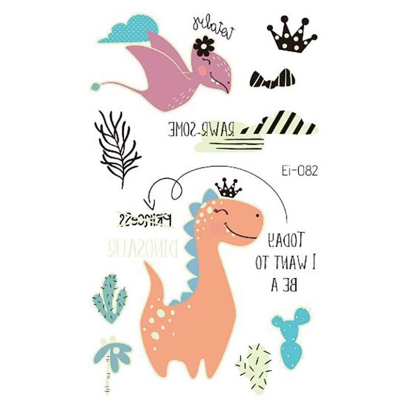 Luminous Tattoo Stickers Temporary Fake Tattoos Kid Glow Paste On Face Arm Leg for Children Body Art Mermaid Dinosaur Sticke