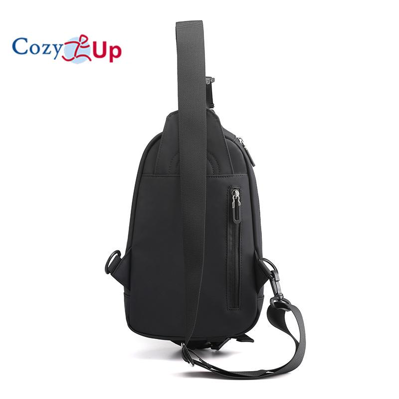 Cozy Up Men's Chest Bag Fashion Casual Shoulder Bag Multi Functional Waterproof Crossbody Bag Cross Border