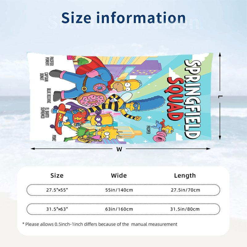 Large Beach Towel Quick Dry Absorbent Towel For Beach IndoorThe Simpsons