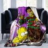 1Pc Freddy Vs Homer Simpson Blanket Soft And Comfortable Casual Warm Camping Travel Christmas Halloween Gift M921733