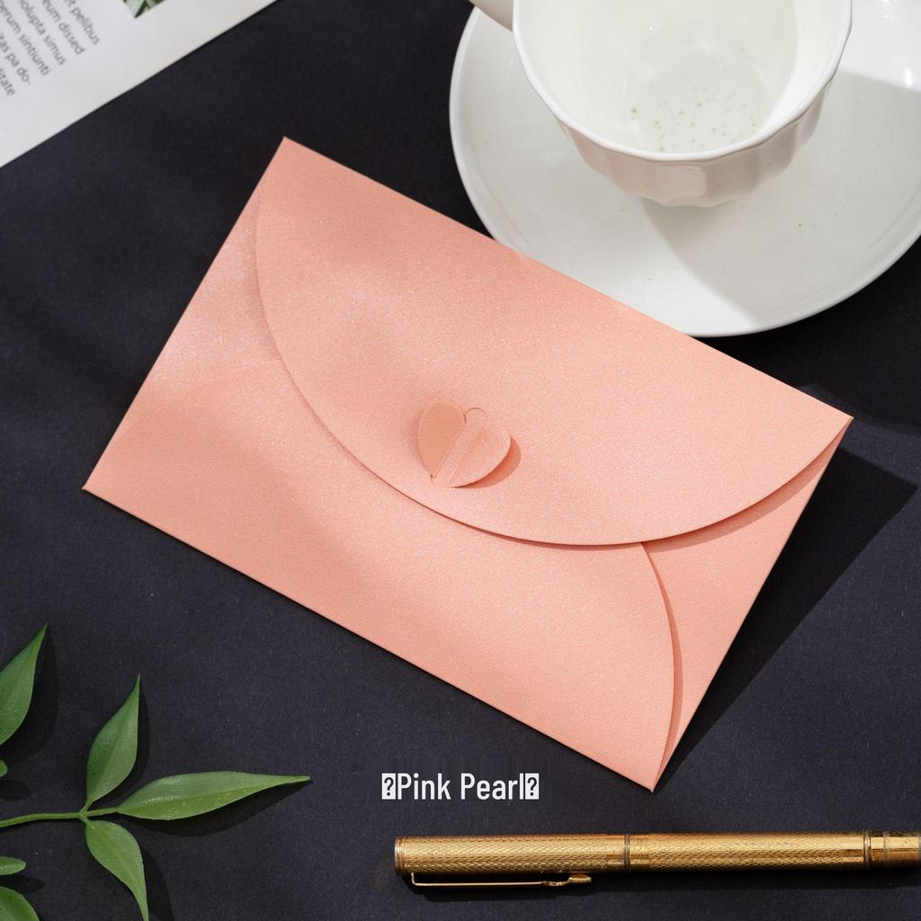 Heart-shaped Clasp Business Invitation Envelope with Custom Hot Stamping
