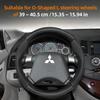 Cwnqah1 Cwmvjg1 Suitable for Mitsubishi Breathable Leather Matte Carbon Fiber Texture Steering Wheel Cover, Suitable for Outlander Phev Sport Eclipse
