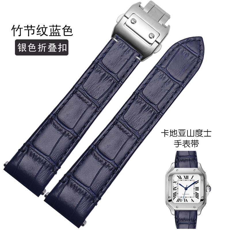 Cinturino per orologio in pelle di mucca di alta qualità Per Cartier Santos WSSA0010 WSSA0018 uomo donna Rilascio rapido Braccialetto in vera pelle 19mm 21mm