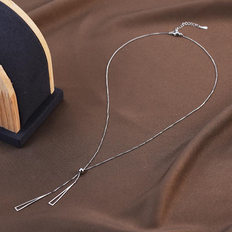 Steel Fashionforward Titanium Clavicle Necklace For Women In Gold Or Silver Stylish Design Geometric