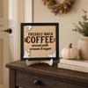 Holiday Atmosphere Home Decor Halloween Wooden Coffee Photo Frame, Retro Distressed Sign for Decorative Holder Countertop Decor, Rustic Autumn