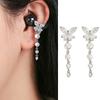 Butterfly Crystal Chain Design Ear Clip Accessory For Freeclip 1 2 Featuring Shining Zircons And Comfort Fit