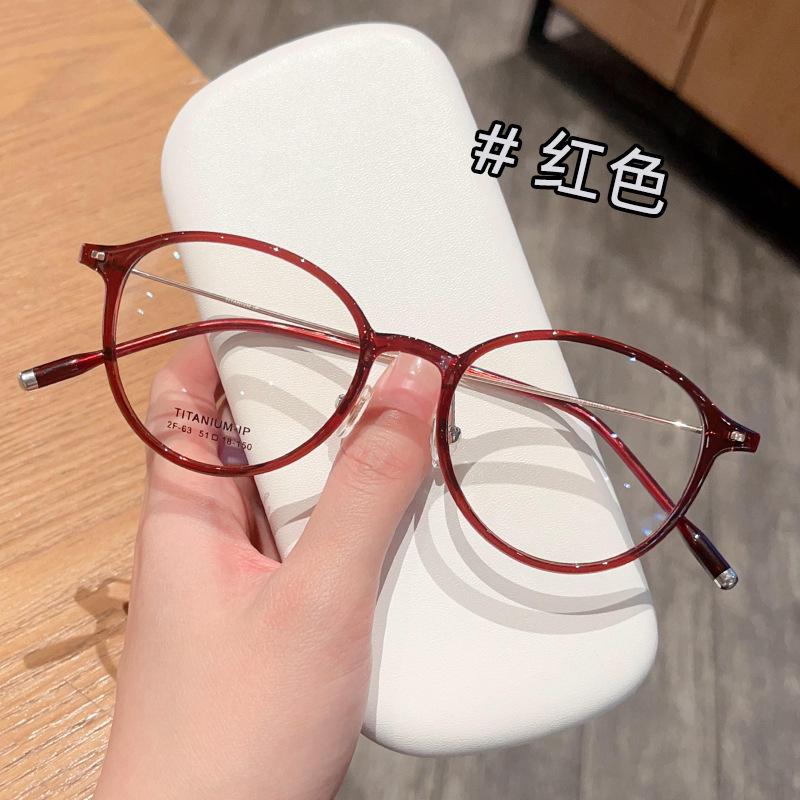 Trendy Retro Titanium Small Round Eyeglass Frame - Ultra-Light & High Prescription Compatible