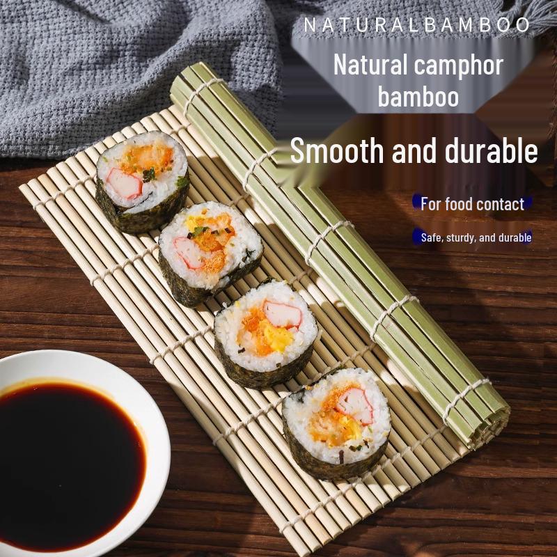 Podložka na rolování sushi - Zelená loupaná bambusová podložka pro domácí a komerční použití