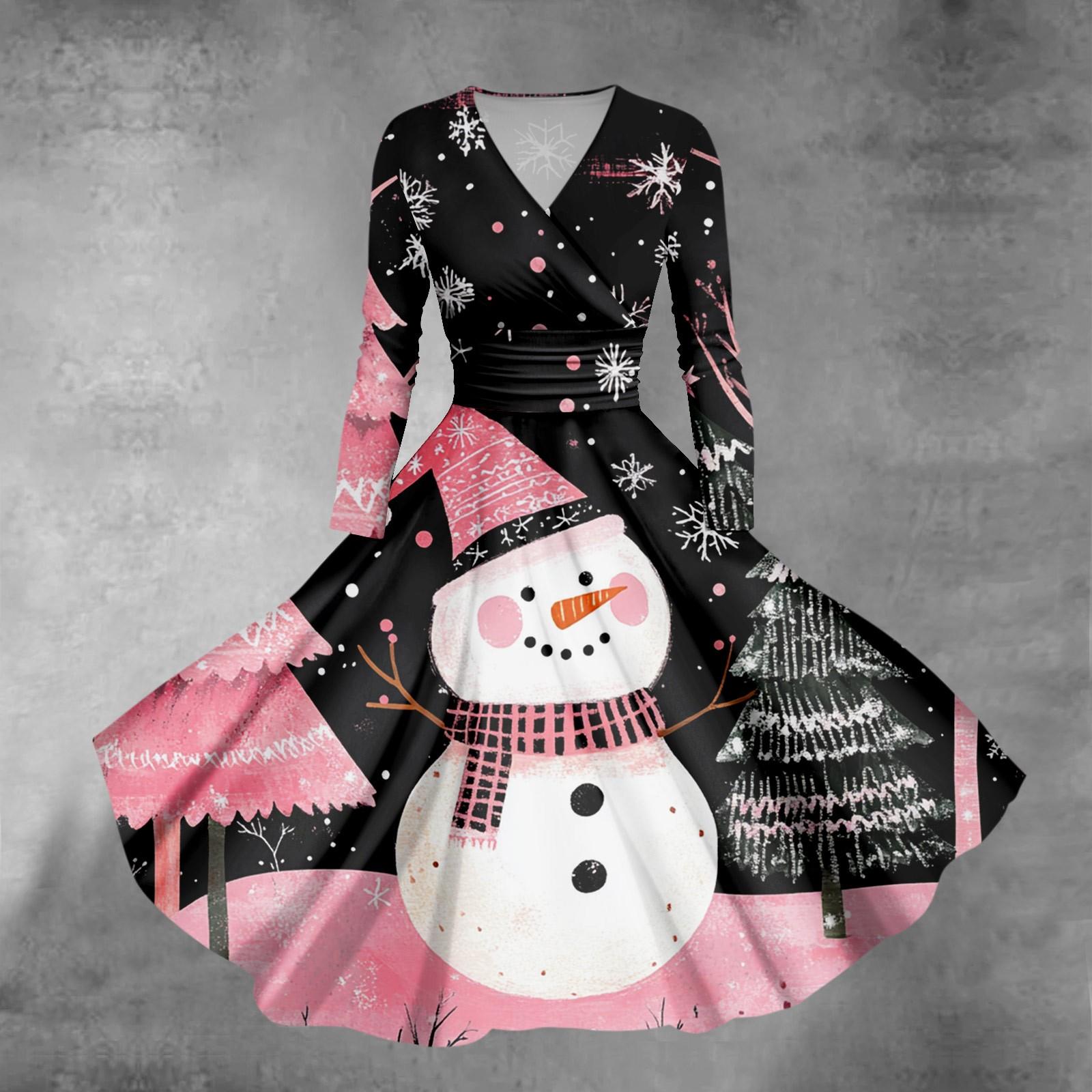 Женское повседневное и модное сексуальное платье с v-образным вырезом и длинными рукавами — фото 15