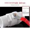 UPVC Steel Handle Ball Valve - Quick Open, Easy Turn Adhesive Water Supply Pipe Valve