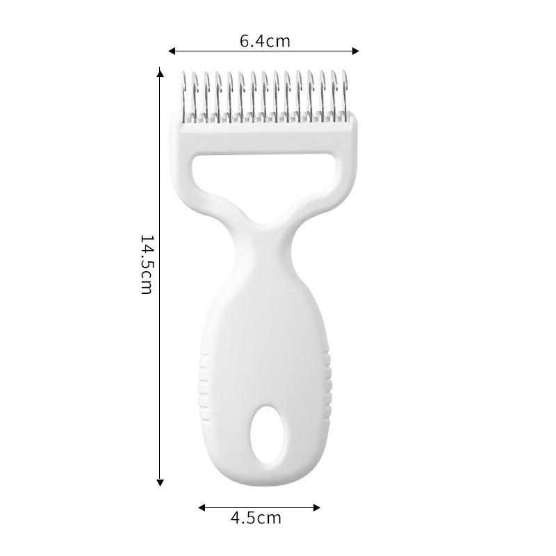 Stainless Steel Pet Grooming Comb for Detangling and De-shedding Hair in Dogs and Cats 6.4*14.5 белый