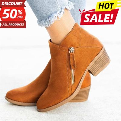 Frauen Stiefel 2024 Herbst Winter Stiefel Weibliche Schuhe Marke Damen Ankle Heels Schuhe Frau Wildleder Leder Stiefel