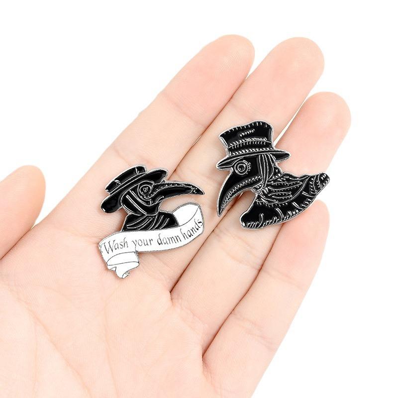 Crow Black Stylish Brooch Alloy Material Ideal For Fashionable Commuters Uses Various