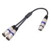 XLR Splitter 3 Pin XLR Female To Dual XLR Male Y Splitter Balanced Mic Cable 3FT 50CM Instruments Microphones Cables Signal