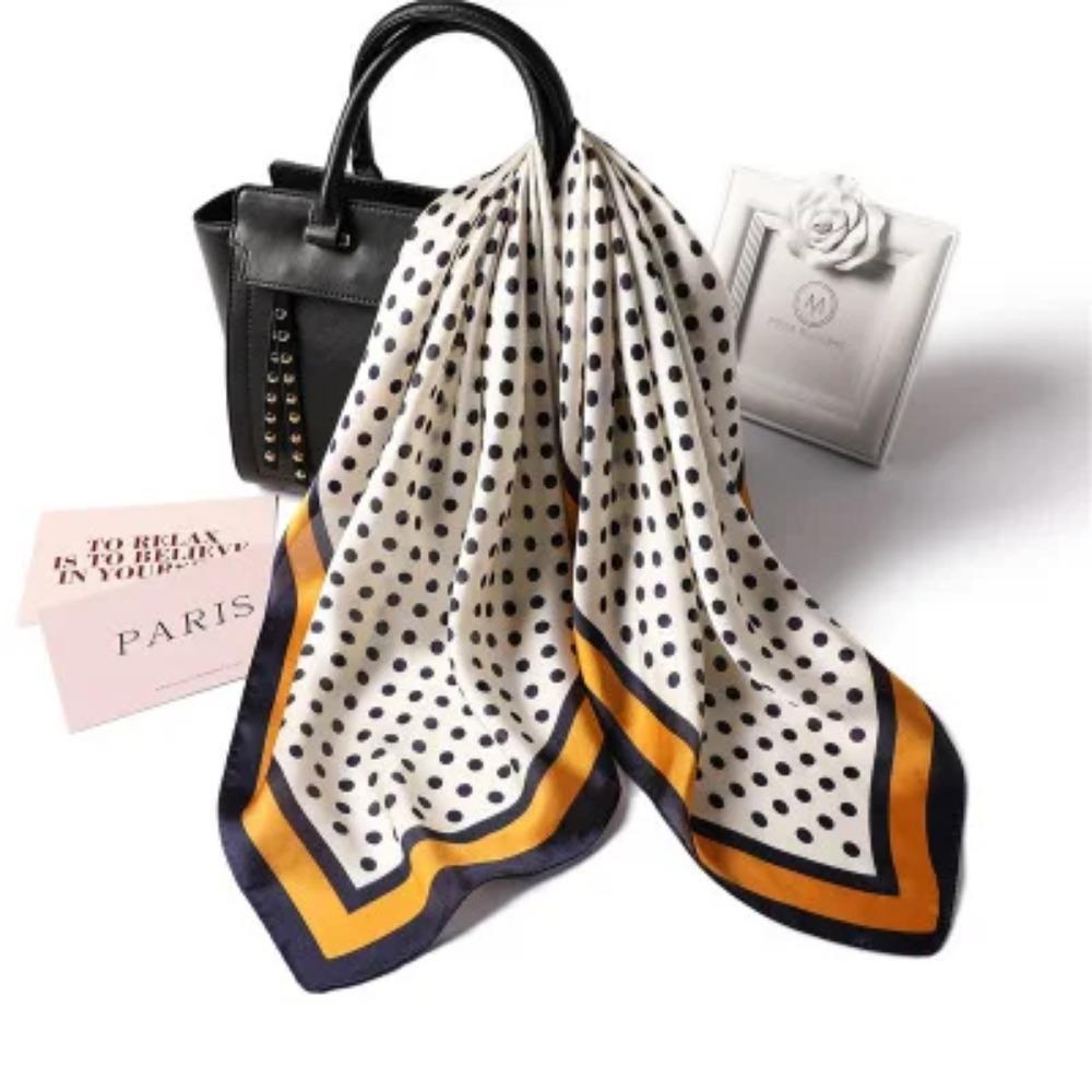 2025 Summer Luxury Brand Silk Scarf Square Women Shawls And Wraps Fashion Office Small Hair Neck Hijabs Foulard Scarves 70*70cm