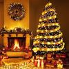 1/3/5M Christmas Tree Decoration Ribbon Lights DIY Bronzing Lace Ribbon String Lights For New Year Xmas Party Home Decolation