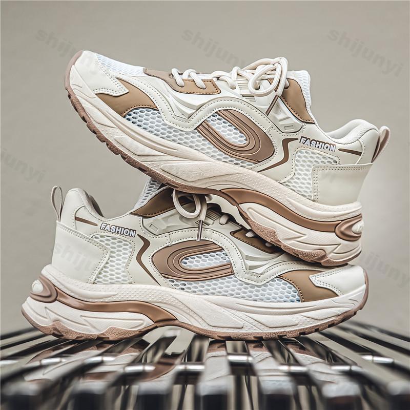 Fashion Casual Sports Shoes for Men 2025 New Summer Mesh Breathable Comfortable Thick Soled Shoes Fashion Trend Low Top Chunky sneakers