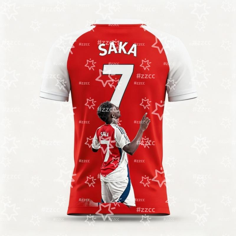 2026 Bukayo Saka England Team Football Jersey Match & Training Kit Summer Sports T-Shirt Kid's Clothing Tee Y2k