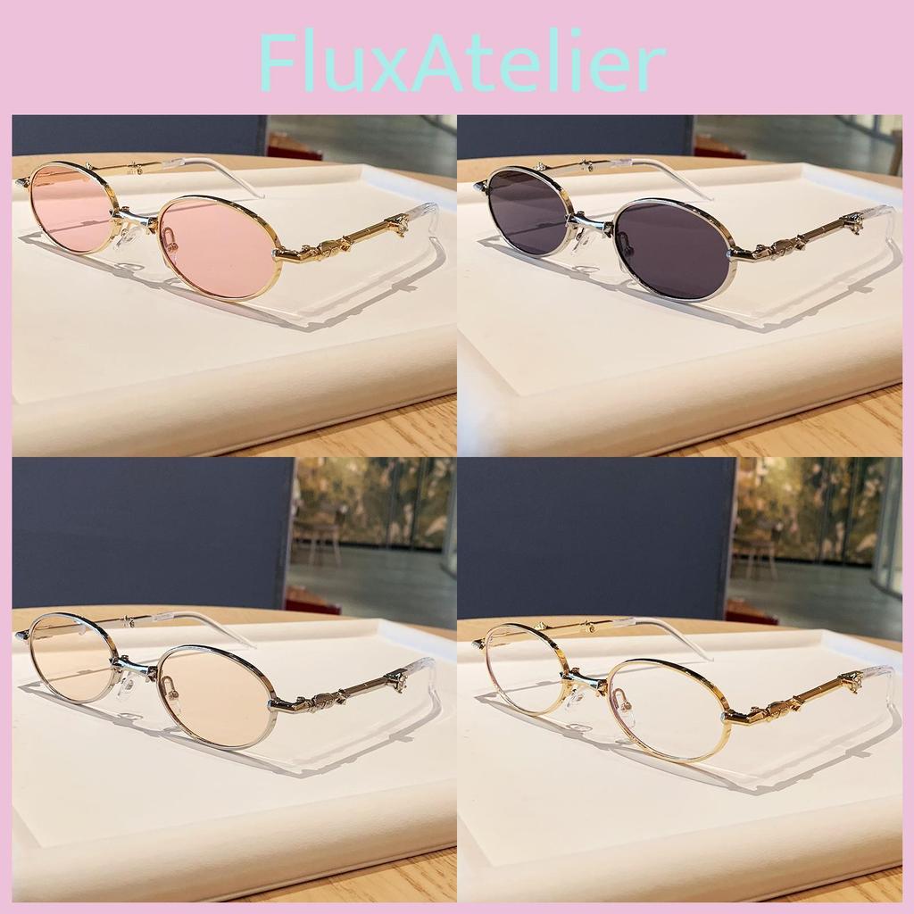 Fashion Oval Frame Sun Protection Glasses With Uv400 For Casual Women
