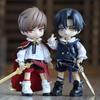 Obitsu 11 (OB11) Size Outfit for Obitsu Dolls (11cm Body): Knight, Noble, Medieval Outfit Set (Shirt, Cape), Cool Design, 2 Colors (Red)