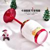 1pcs Christmas Series Red Wine Glasses Festival Cartoon Pattern Crystal Glass Cup Christmas Party Red Wine Champagne Glasses