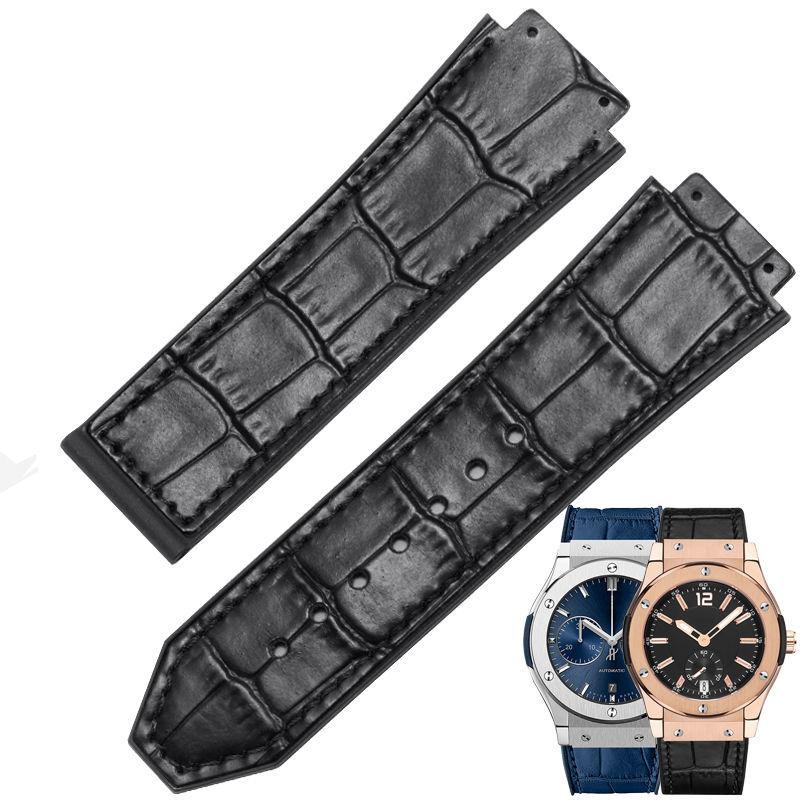 

Ремешок для часов HUBLOT BIG BANG 25*19мм Натуральная кожа Водонепроницаемый Мужской ремешок для часов Цепочка для часов Каучуковый браслет для часов Наручный браслет 25-19mm