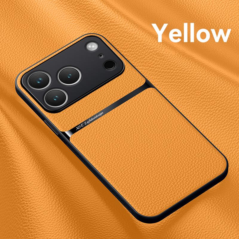 Busines Lychee Pattern Leather Phone Case For iPhone 18 17 16 15 14 13 12 Pro Max Plus 17Air 17E 16E Shockproof Protective Cover