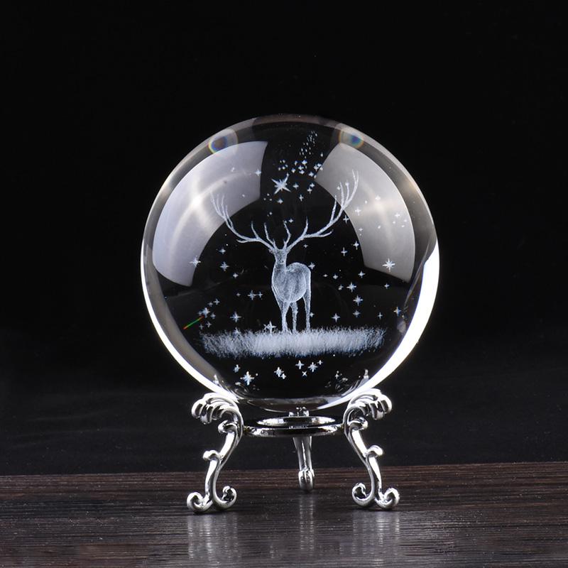Four-Leaf Clover Glass Crystal Ball Ornament - Friendship Home Decor & Gift for Birthdays