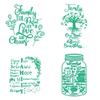 Estênceis de Serigrafia Tema Família 20x20cm Laváveis para Camisetas Artesanais Fabricação de Joias Impressão em Argila Tecido