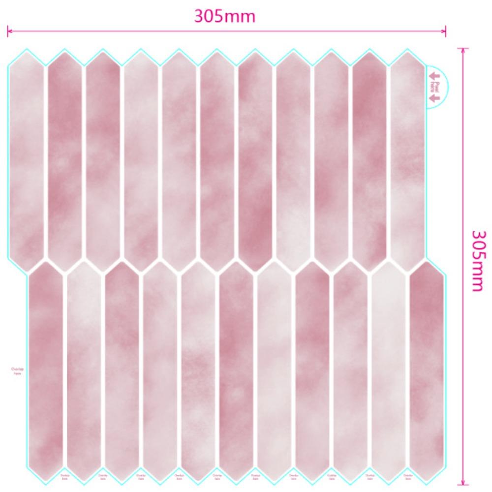 Waterproof Wallpaper 11.8"x11.8" Peel and Stick Backsplash Durable Stick Tile  for Kitchen Bathroom