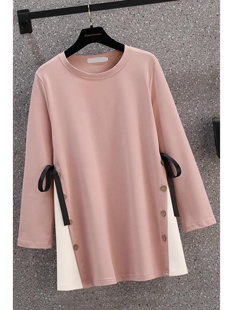 2023 Trendy Autumn Plus Size Maternity Casual Mid-Length Loose T-shirt