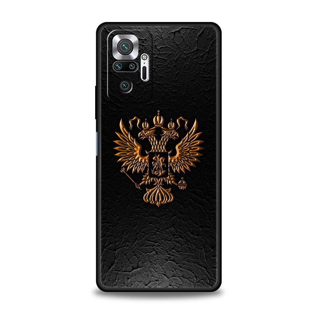 Russia Russian Flags Emblem Phone Case For Xiaomi Redmi Note 14 13 5G 10 11 12 Pro Plus 4G 14C 13C 12C 10C Black Cover